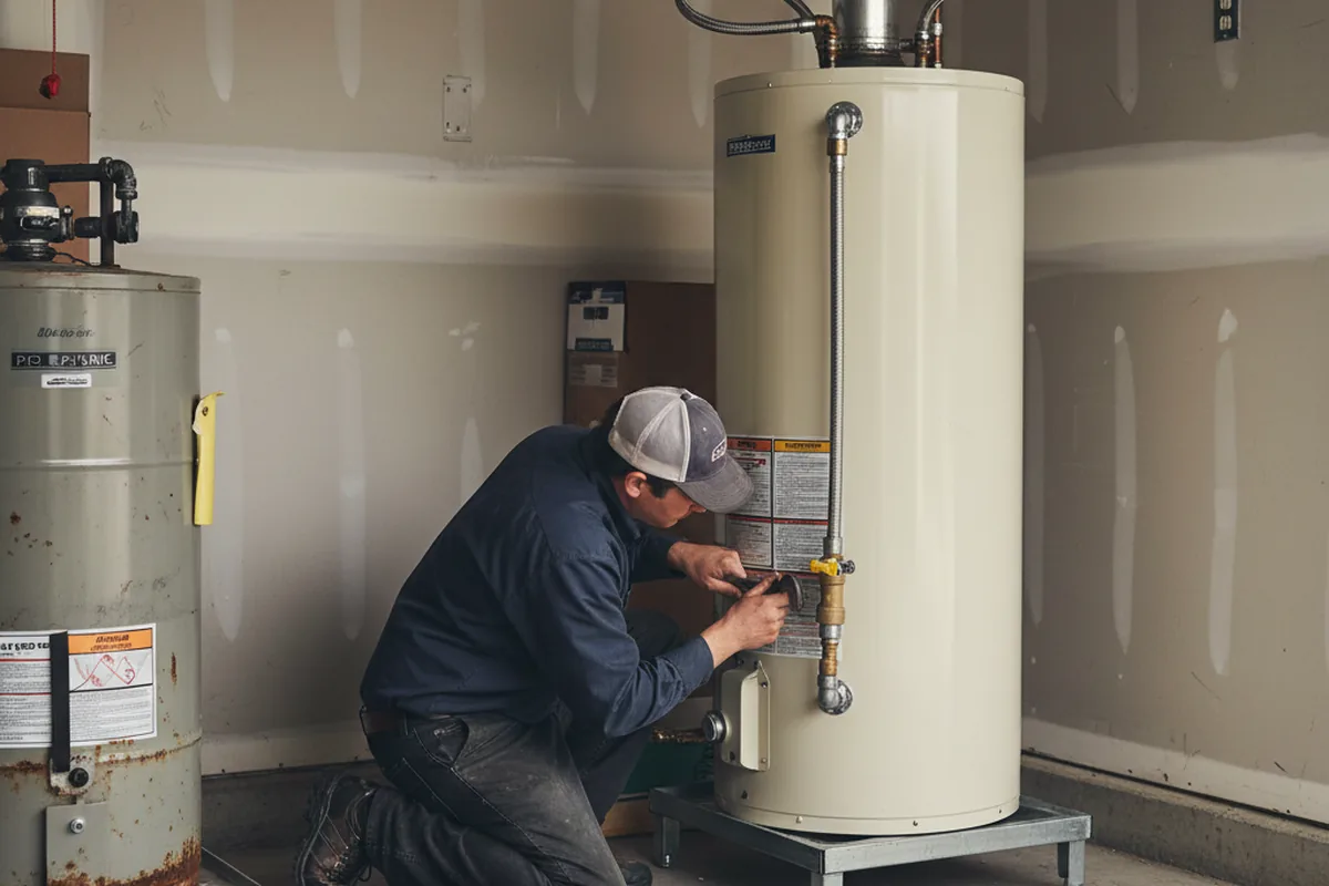 Water heater and shutoff valve replacement in Beasley